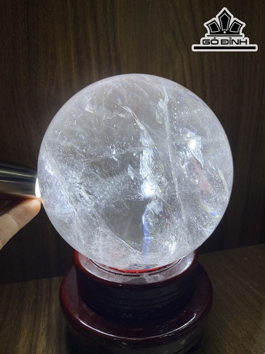 Bi Cầu Đá Thạch Anh Trắng Đường Kính 12 (cm) 2,66kg