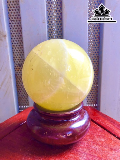 Bi Cầu Đá Thạch Anh Vàng Đường Kính 11 (cm) 1,66kg