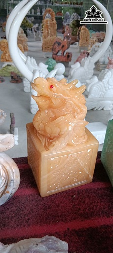 Ấn Rồng Đá Ngọc Hoàng Long Cao 20 Ngang 10 (cm) 5kg