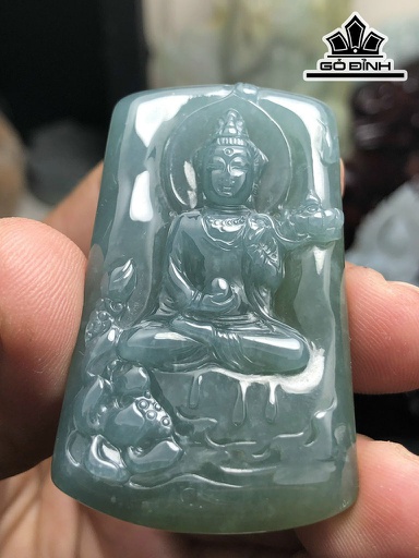 Mặt Dây Chuyền Đại Thế Chí Đá Cẩm Thạch Cao 52,8 Ngang 31,5 Sâu 6,9 (mm) 27g