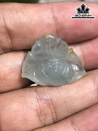 Mặt Dây Chuyền Hoa Sen Đá Cẩm Thạch Cao 20,8 Ngang 26,8 Sâu 12,3 (mm) 7g