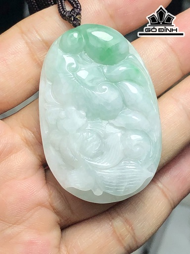 Mặt Dây Chuyền Niên Niên Hữu Dư Đá Cẩm Thạch Cao 51 Ngang 34 Sâu 7 (mm) 24g