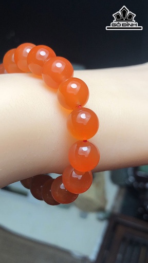 Vòng Tay Đá Mã Não Nam Hồng Đường Kính 10 (mm) 29g