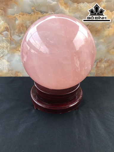 Bi Cầu Đá Thạch Anh Hồng Đường Kính 16 (cm) 6,39kg
