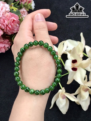 Vong Tay Đá Diopside Đường Kính Hạt 8 - 8,2 (mm) 21,5g
