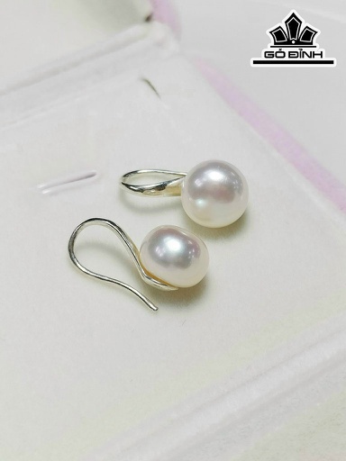 Bông Tai Ngọc Trai Bán Cầu Size 8 li