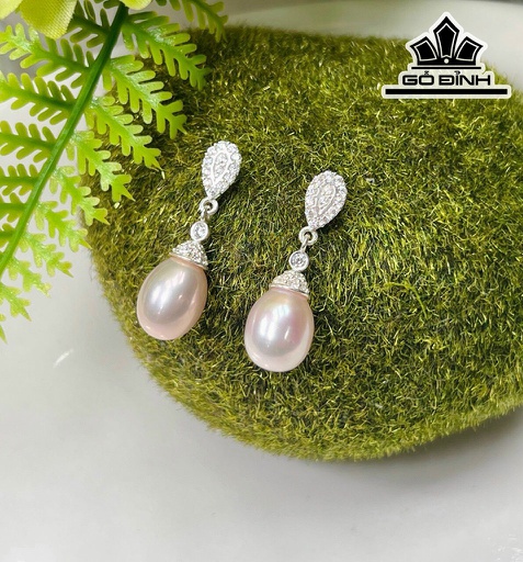 Bông Tai Ngọc Trai Giọt Nước Size 8 li