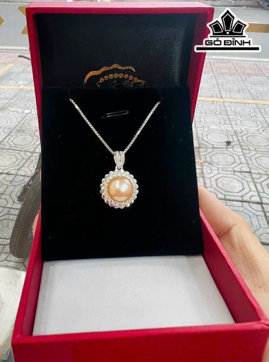 Dây Chuyền Ngọc Trai Bán Cầu Size 9 Li