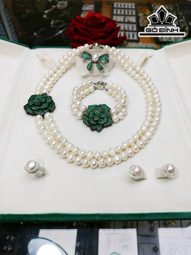 Set 4 Món Ngọc Trai Ovan size 7-8 li