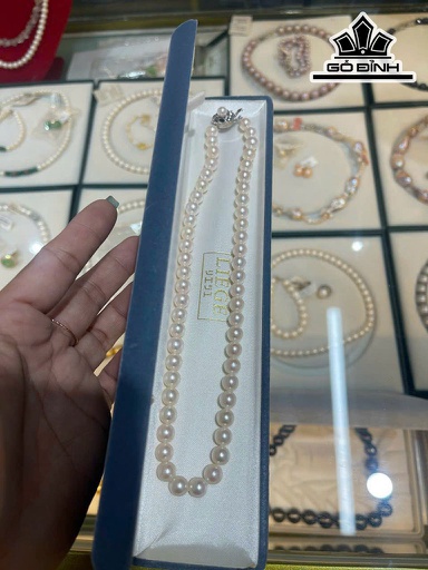 Vòng Cổ Ngọc Trai Akoya Trắng Size 7.8 - 8 Li
