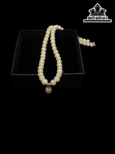 Vòng Cổ Ngọc Trai Nước Ngọt Dài 42.5 cm Size 7 li