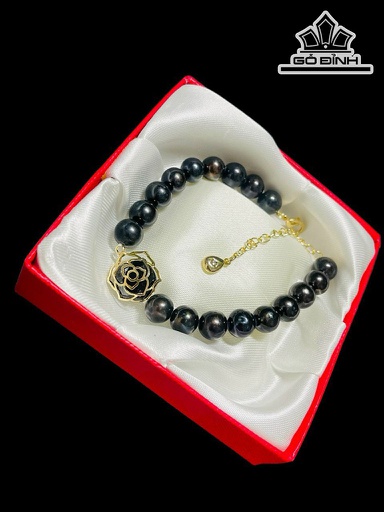 Vòng Tay Ngọc Trai Xanh Đen Mix Titan