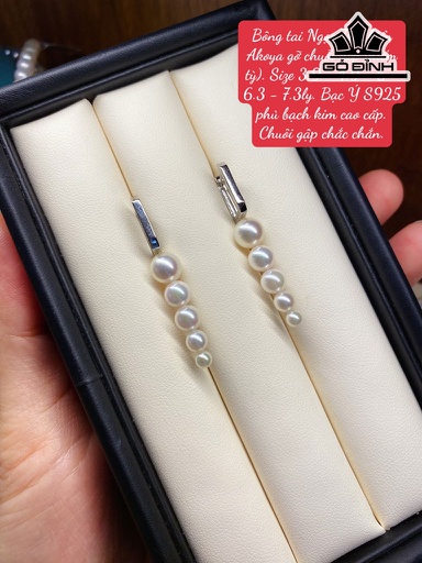 Bông Tai Ngọc Trai Akoya Size 3,9-4,9-6-6,3 Li