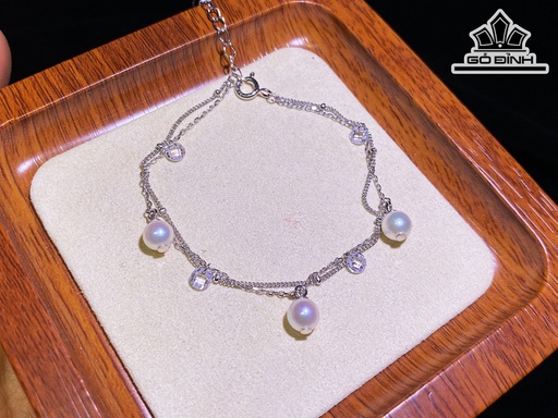 Vòng Tay Ngọc Trai Akoya Dài 14.5-16.5 cm Size 5.5-5.8 li