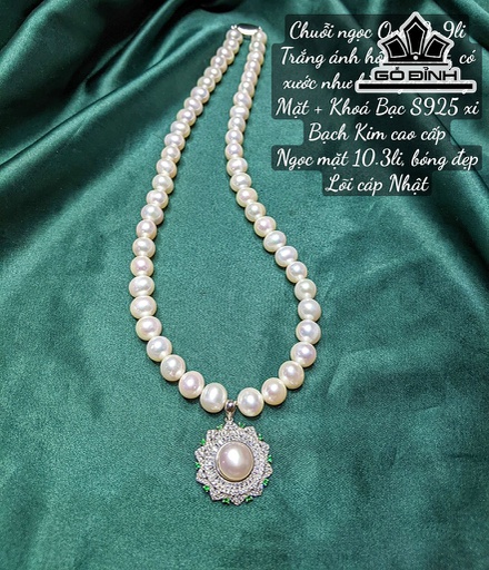 Dây Chuyền Ngọc Trai Oval Size 8 - 9 Li