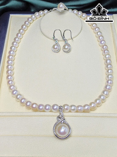Set Ngọc Trai Dáng Củ Su Hào