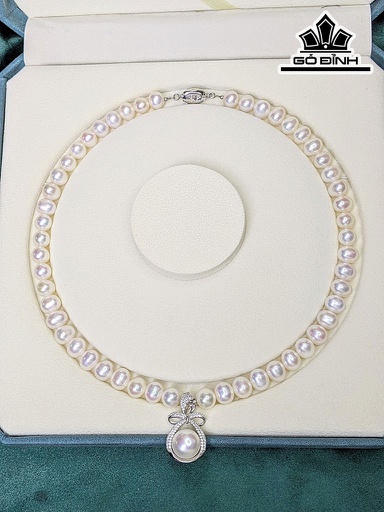 Vòng Cổ Ngọc Trai Oval Size 8-9 li