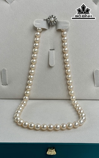 Vòng Cổ Ngọc Trai Akoya Dài 42.5 cm Size 7.6-8.05 li