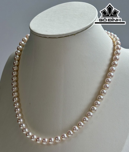 Vòng Cổ ngọc Trai Akoya Dài 43 cm Size 6.5-7 li