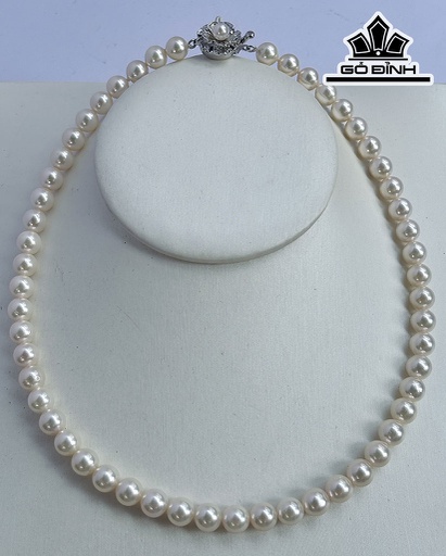 Vòng Cổ Ngọc Trai Akoya Dài 43.5 cm Size 7.5-8 li