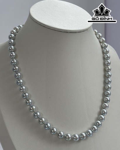 Vòng Cổ Ngọc Trai Akoya Dài 45 cm Size 7.5-8 li (Có Kiểm Định)
