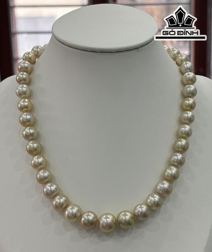 Vòng Cổ Ngọc Trai Southsea Dài 45 cm Size 9.05-12.38 lli