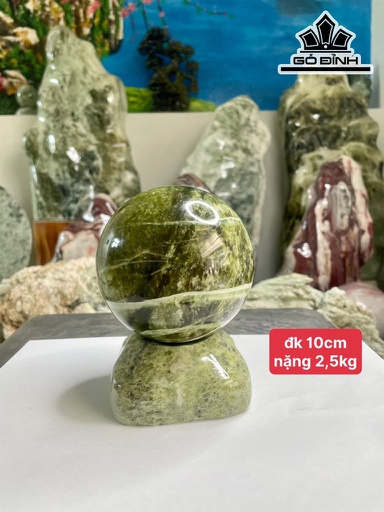 Bi Cầu Đá Serpentine Đường Kính 10 (cm) 2,5kg