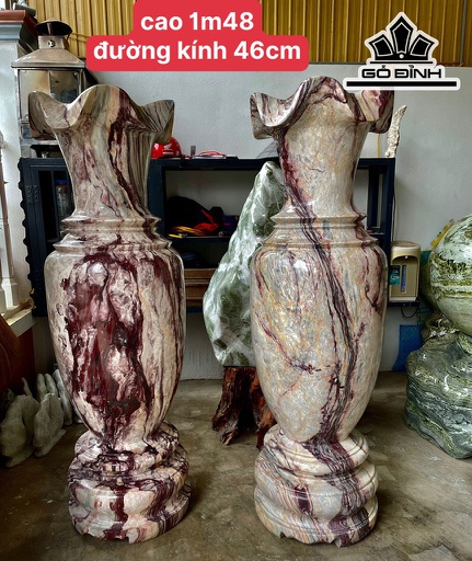 Lục Bình Đá Serpentine Cao 148 Đường Kính 46 (cm)