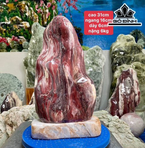 Tác Phẩm Đá Serpentine Cao 31 Ngang 16 Sâu 6 (cm) 6kg