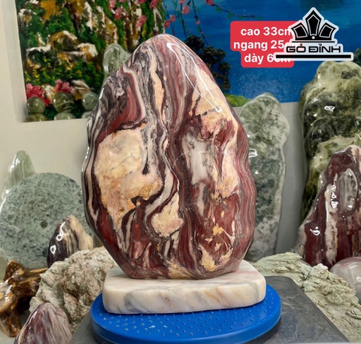 Tác Phẩm Đá Serpentine Cao 33 Ngang 25 Sâu 6 (cm)