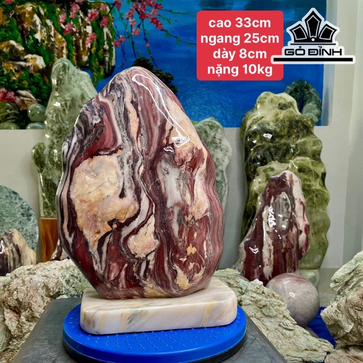 Tác Phẩm Đá Serpentine Cao 33 Ngang 25 Sâu 8 (cm) 10kg