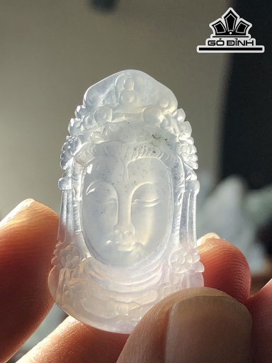 Mặt Dây Chuyền Diện Quan Âm Đá Cẩm Thạch Cao 35 Ngang 20,9 Sâu 5,8 (mm) 5,4g