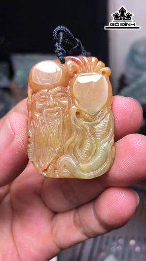 Mặt Dây Chuyền Ông Thọ Đá Cẩm Thạch Cao 42,8 Ngang 30,8 Sâu 3,8 (mm) 11g