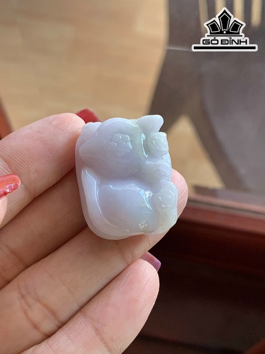 Mặt Dây Chuyền Hồ Ly Đá Cẩm Thạch Cao 29,2 Ngang 23,1 Sâu 12,7 (mm) 18,9g