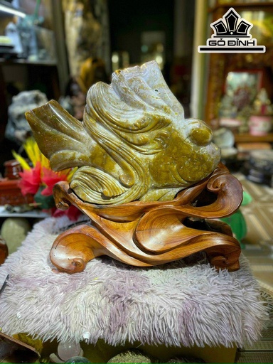 Tác Phẩm Cá La Hán Đá Mã Não Cao 45 Ngang 41 (cm) 11,5kg