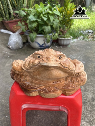 Tượng Thiềm Thừ Gỗ Ngọc Am Cao 13 Ngang 26 Sâu 21 (cm)