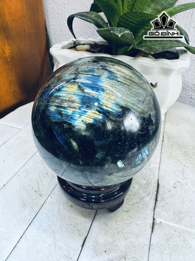 Bi Cầu Đá Xà Cừ (Labradorite) Đường Kính 11 (cm) 1,8kg