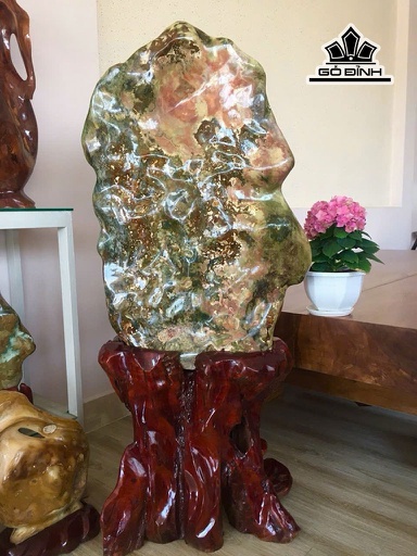 Tác Phẩm Đá Canxedon Cao 150 Ngang 65 Riêng Đá Cao 100 (cm) 150kg