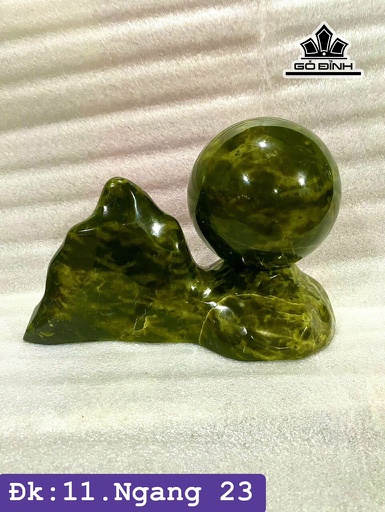 Bi Cầu Đá Serpentine Đường Kính Hạt 11 Ngang 23 (cm)