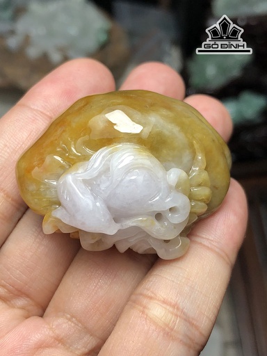 Mặt Dây Chuyền Cửu Vỹ Hồ Đá Cẩm Thạch Cao 47 Ngang 35 Sâu 24 (mm) 64g