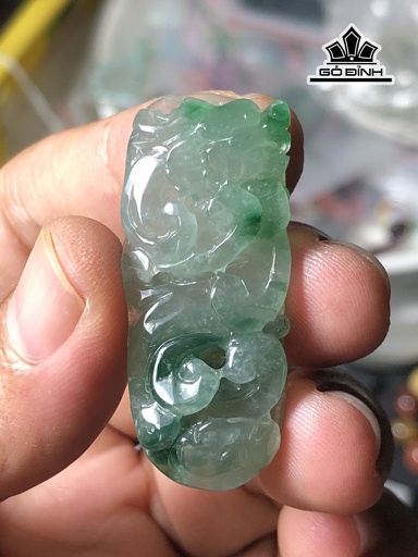 Mặt Dây Chuyền Rồng Đá Cẩm Thạch Cao 41,6 Ngang 17,4 Sâu 9,5 (mm) 12,6g