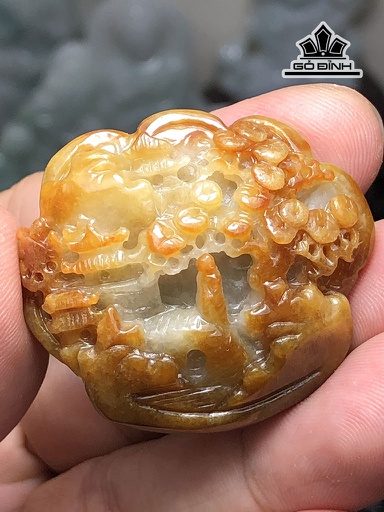 Mặt Dây Sơn Thủy Đá Cẩm Thạch Cao 35 Ngang 38,6 Sâu 15,2 (mm) 32g