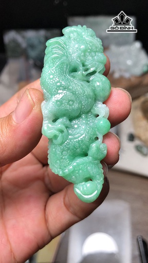 Rồng Đá Cẩm Thạch Cao 71,6 Ngang 27 Sâu 15 (mm) 43g