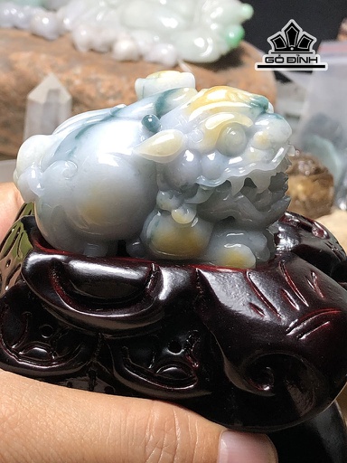 Tỳ Hưu Đá Cẩm Thạch Cao 61 Ngang 39 Sâu 38,8 (mm) 162g