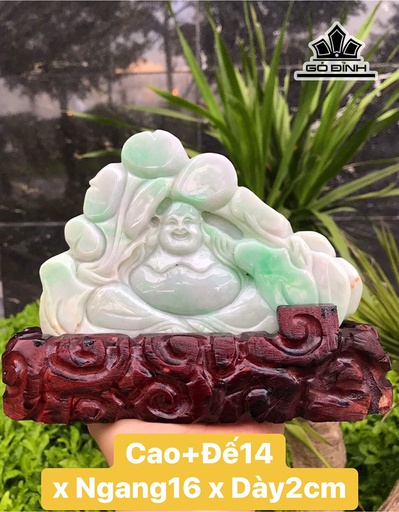 Phật Di Lặc Đá Cẩm Thạch Cao 14 Ngang 16 Sâu 2 (cm)