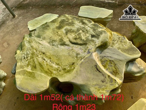 Bộ Bàn 6 Đôn Đá Serpentine Ngang 172 Riêng Mặt Bàn Ngang 152 (cm)