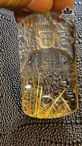 Mặt Dây Chuyền Adida Đá Thạch Anh Tóc Vàng Cao 69,23 Ngang 37,31 Sâu 12,91 (mm) 351,71g