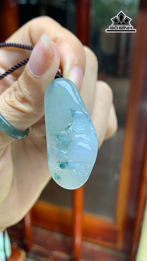 Mặt Dây Chuyền Di Lặc Đá Cẩm Thạch Cao 40 Ngang 18,5 Sâu 6,8 (mm) 10g