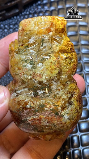 Mặt Dây Chuyền Tỳ Hưu Đá Thạch Anh Ưu Linh Cao 65 Ngang 40 Sâu 33,3 (mm) 140g