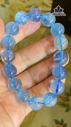 Vòng Tay Đá Aquamarine Đường Kính 13,3 (mm) 56g